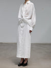 INTO THE EAST White Structured Shirt ITE-E1YG249102-BAI White
